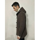 Life Style Butiken Ανδρικό παλτό μοντγκόμερι LS1303 Καφέ 4