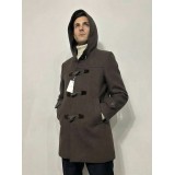 Life Style Butiken Ανδρικό παλτό μοντγκόμερι LS1303 Καφέ 3