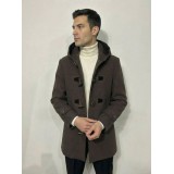 Life Style Butiken Ανδρικό παλτό μοντγκόμερι LS1303 Καφέ 1