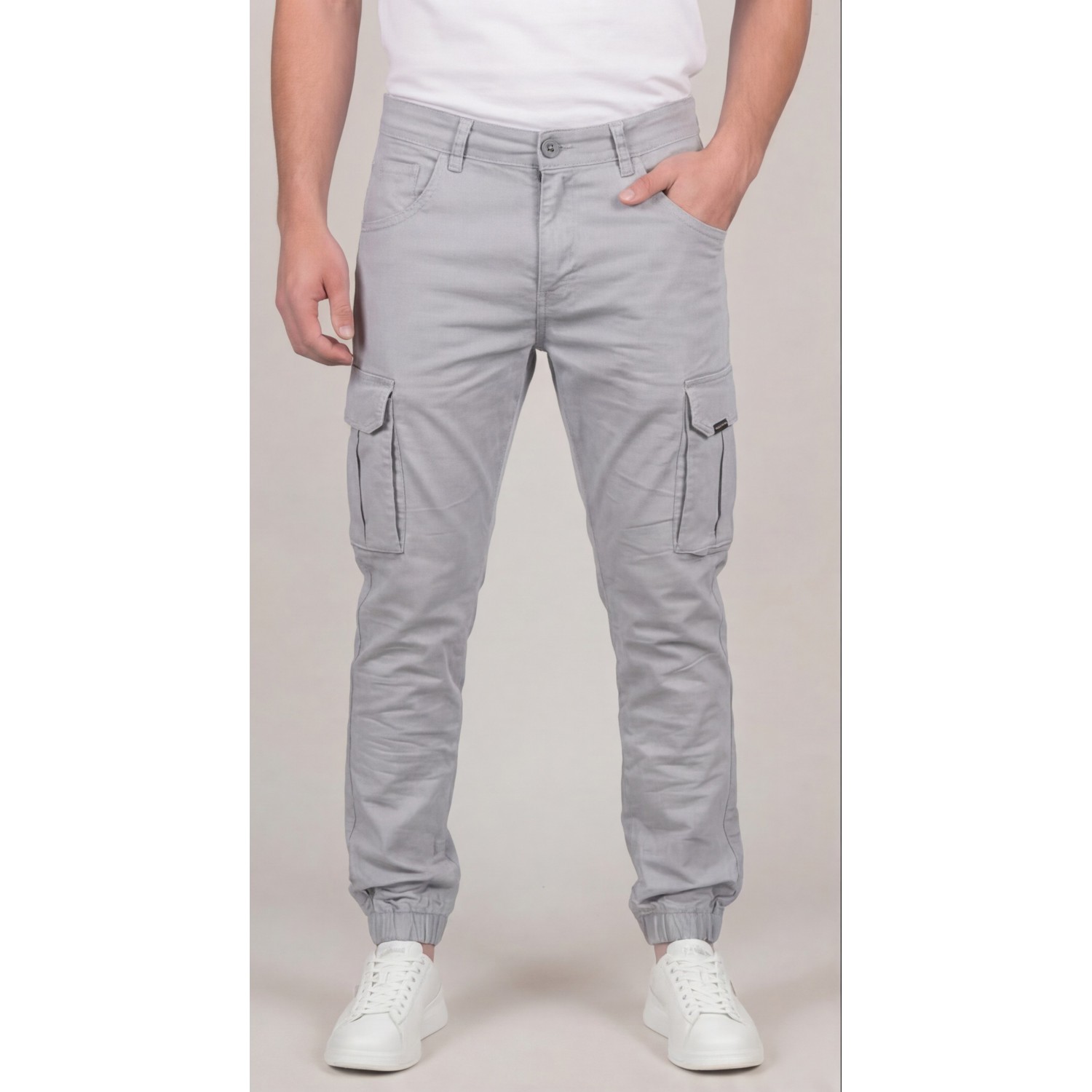 Life Style Butiken Ανδρικό Cargo παντελόνι LS1360 Γκρι Πάγου