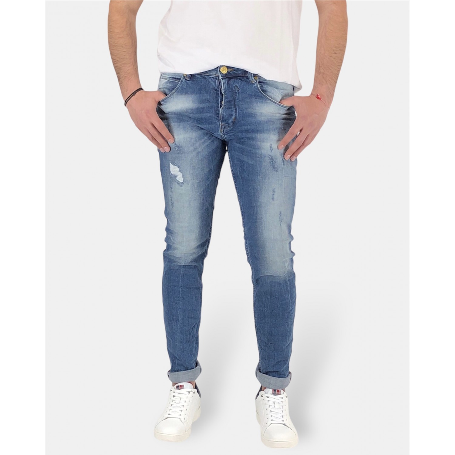 Ανδρικό slim Jean παντελόνι Profil 545 Μπλε