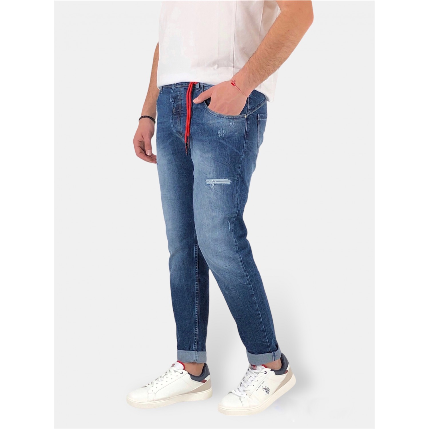 Ανδρικό slim Jean παντελόνι Back 2 Jeans N5 Μπλε