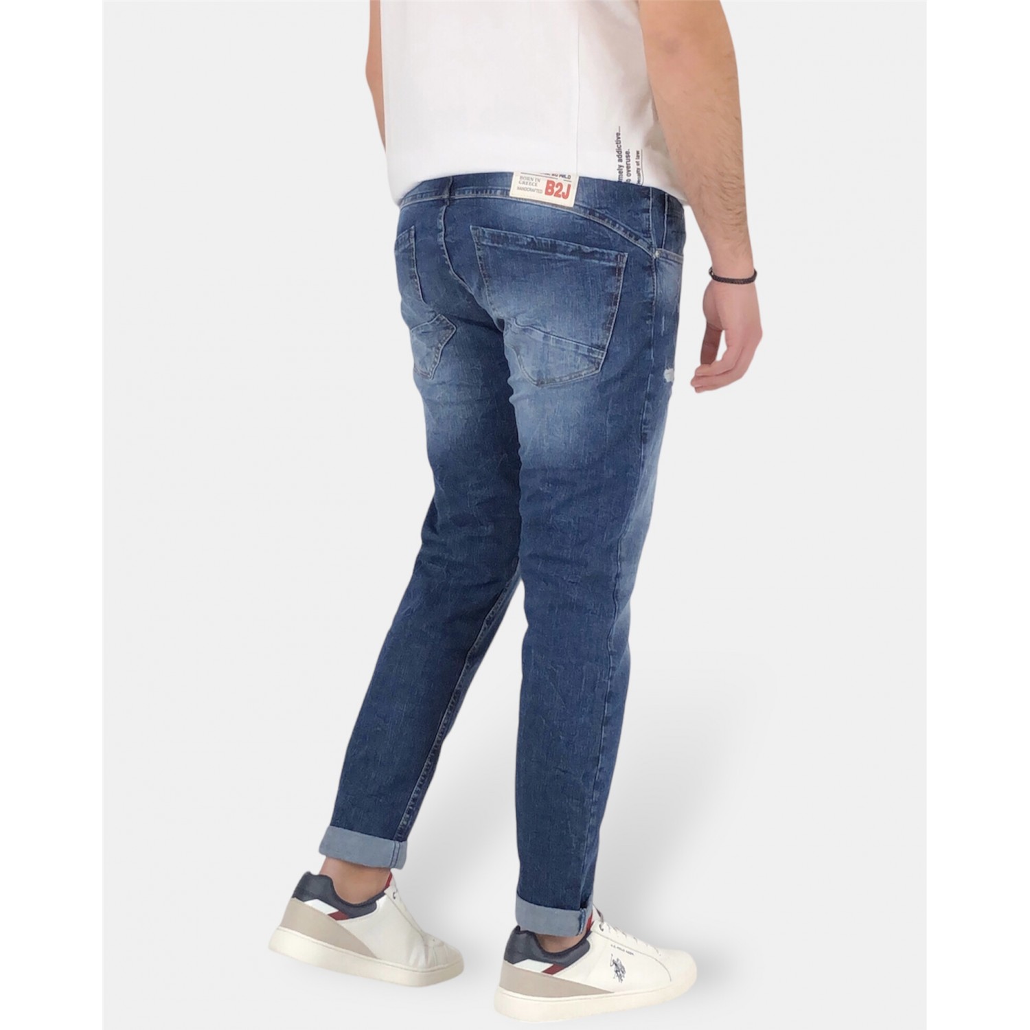 Ανδρικό slim Jean παντελόνι Back 2 Jeans N5 Μπλε