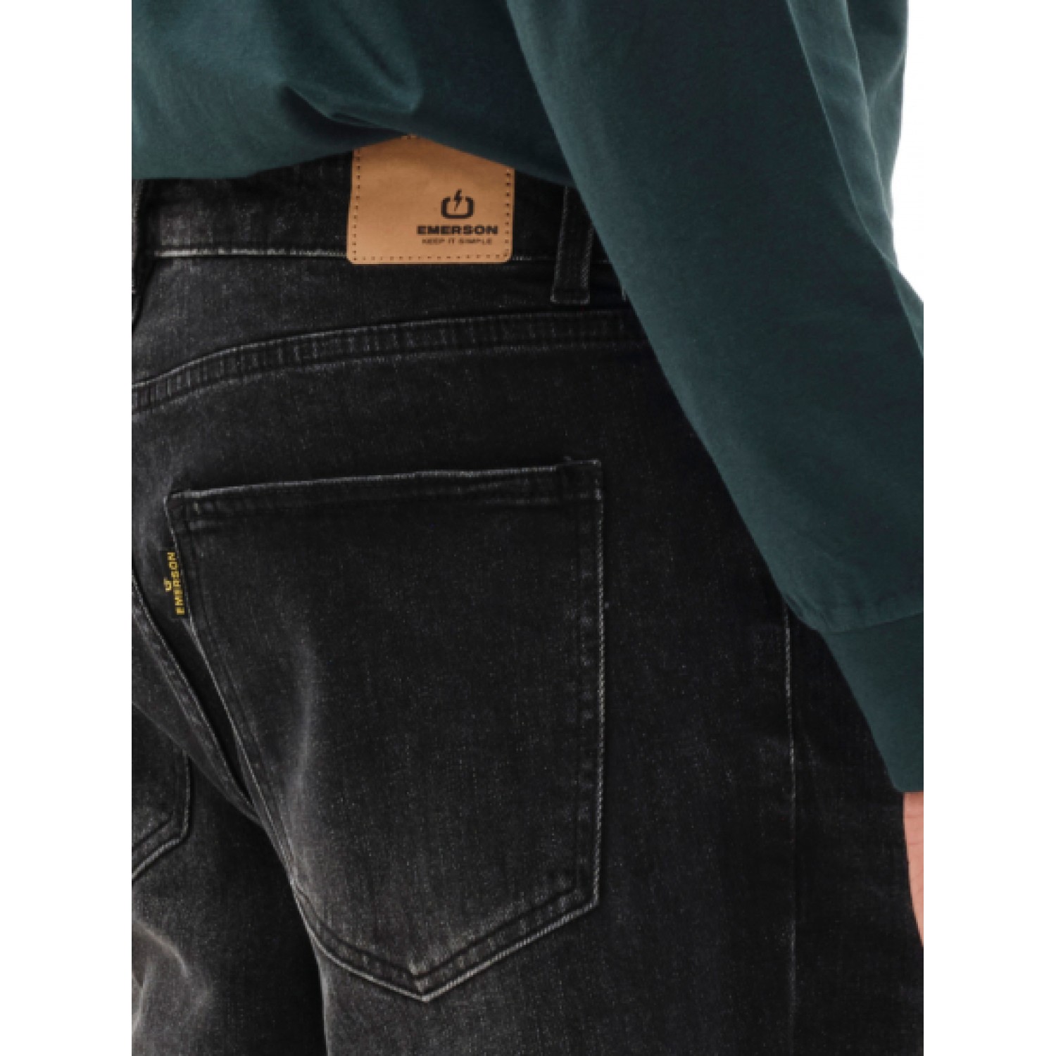 Emerson Ανδρικό Jean Παντελόνι 232.EM44.107 Black Κανονική Εφαρμογή