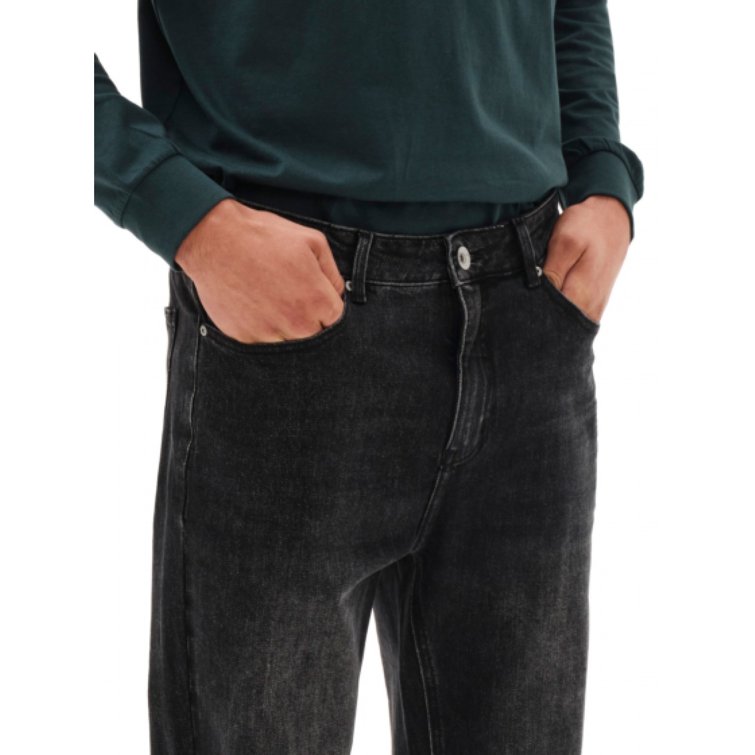 Emerson Ανδρικό Jean Παντελόνι 232.EM44.107 Black Κανονική Εφαρμογή