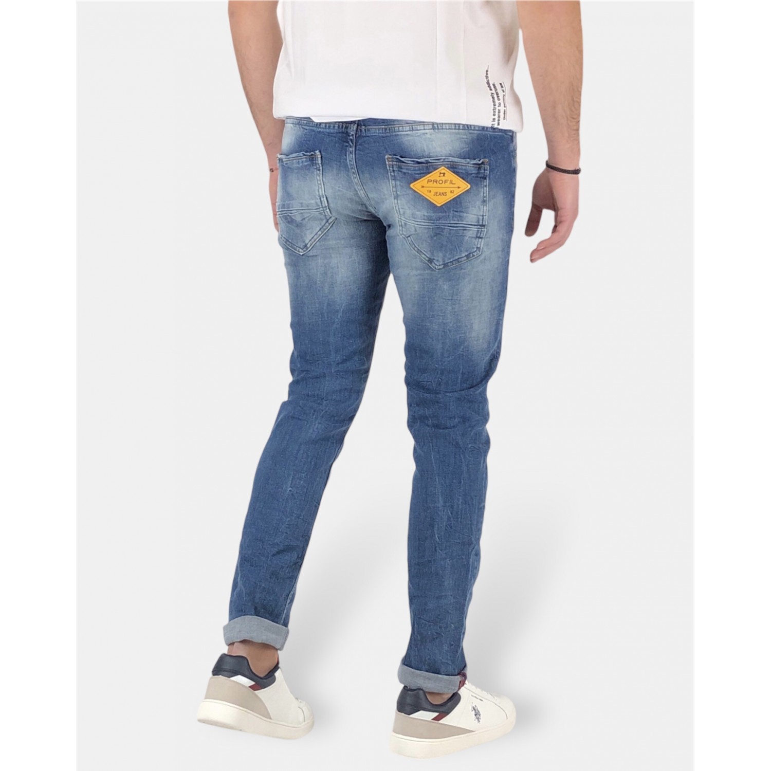 Ανδρικό slim Jean παντελόνι Profil 545 Μπλε