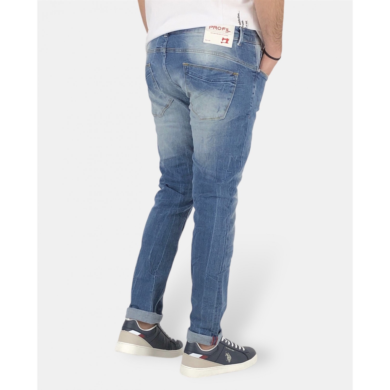Ανδρικό slim Jean παντελόνι Profil 535 Μπλε