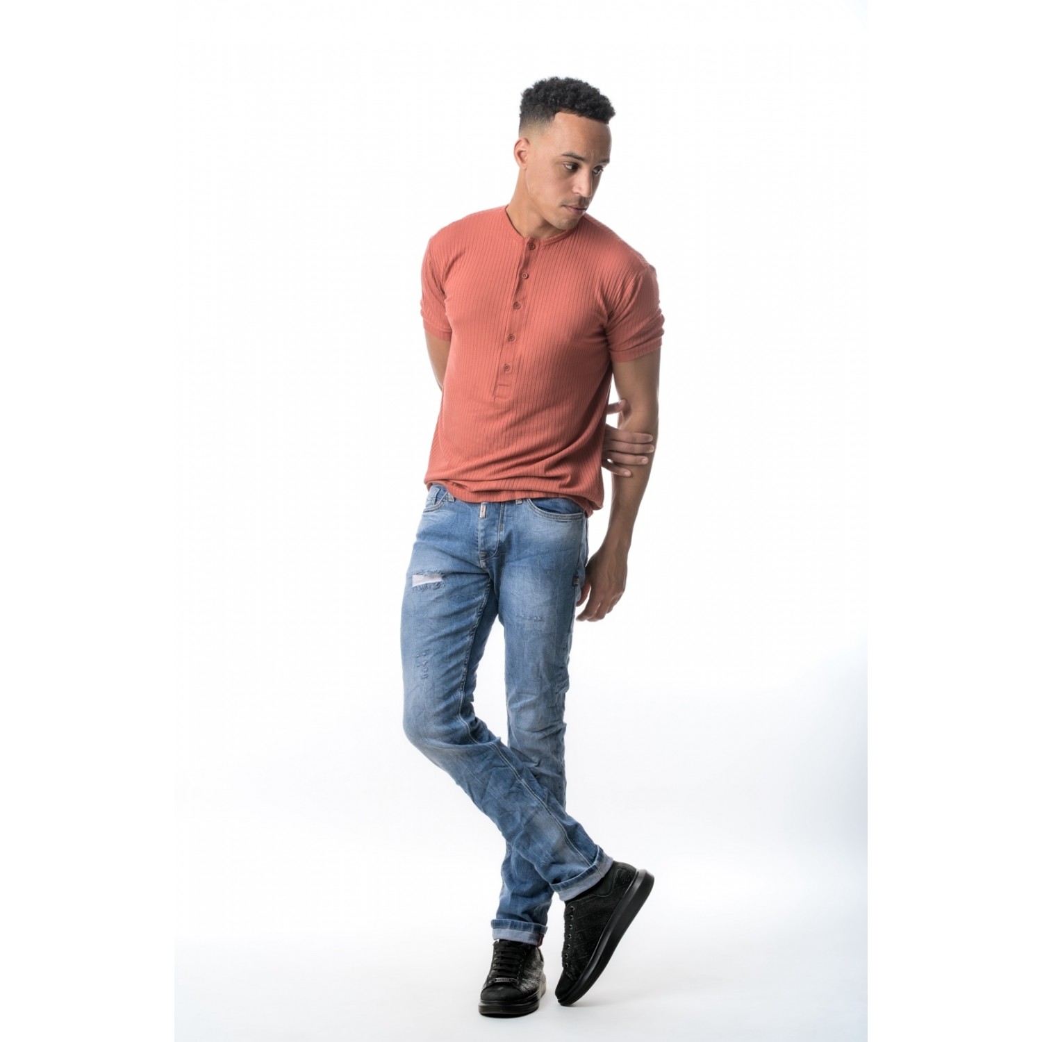 Life Style Butiken 725  Ανοιχτό Μπλε Ανδρικό Jean παντελόνι Κανονική Εφαρμογή