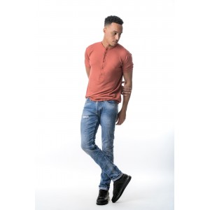 Life Style Butiken 725  Ανοιχτό Μπλε Ανδρικό Jean παντελόνι Κανονική Εφαρμογή