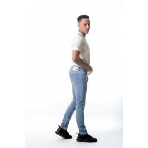 Life Style Butiken 730 Μπλε Ανδρικό Jean παντελόνι ξεβαμμένο Comfort Fit