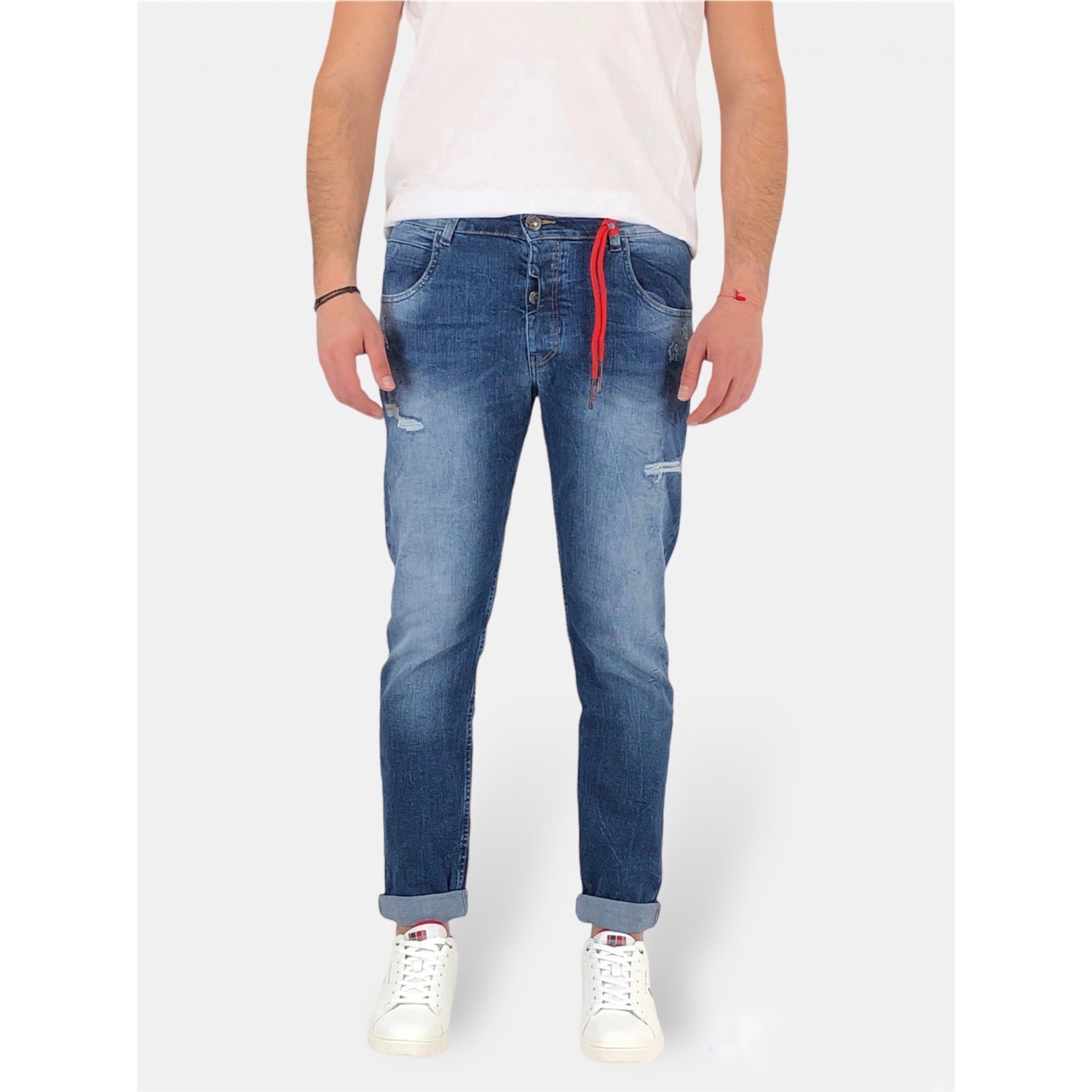 Ανδρικό slim Jean παντελόνι Back 2 Jeans N5 Μπλε