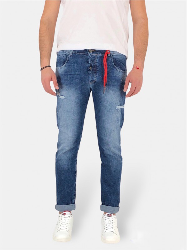 Ανδρικό slim Jean παντελόνι Back 2 Jeans N5 Μπλε