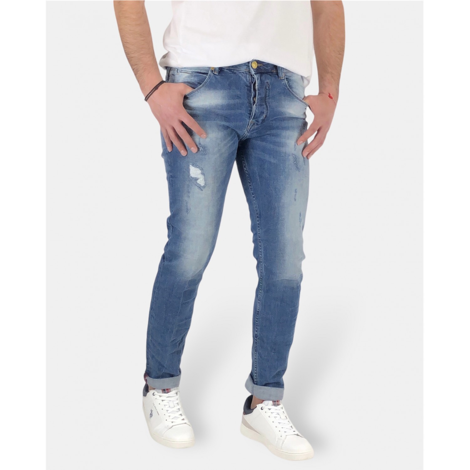 Ανδρικό slim Jean παντελόνι Profil 545 Μπλε