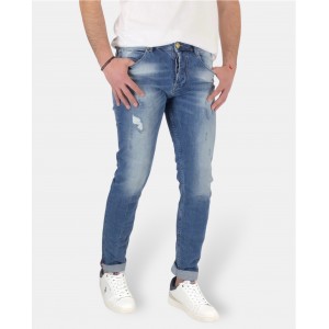 Ανδρικό slim Jean παντελόνι Profil 545 Μπλε