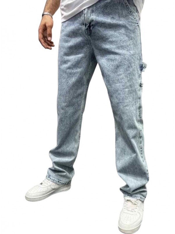 Public Ανδρικό Jean Baggy Ξεβαμένο Ανετη Εφαρμογή 1439 Light Blue