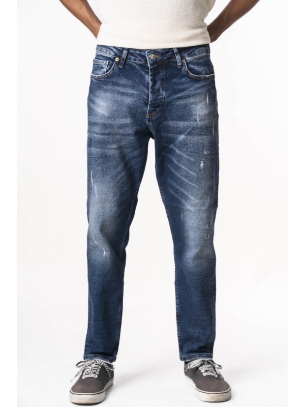 Life Style Butiken Ανδρικό Παντελόνι Jean Loose Fit LS1205 Μπλε