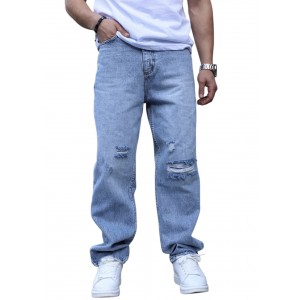 Life Style Butiken Ανδρικό Jean Παντελόνι Baggy LS17876 LIGHT BLUE