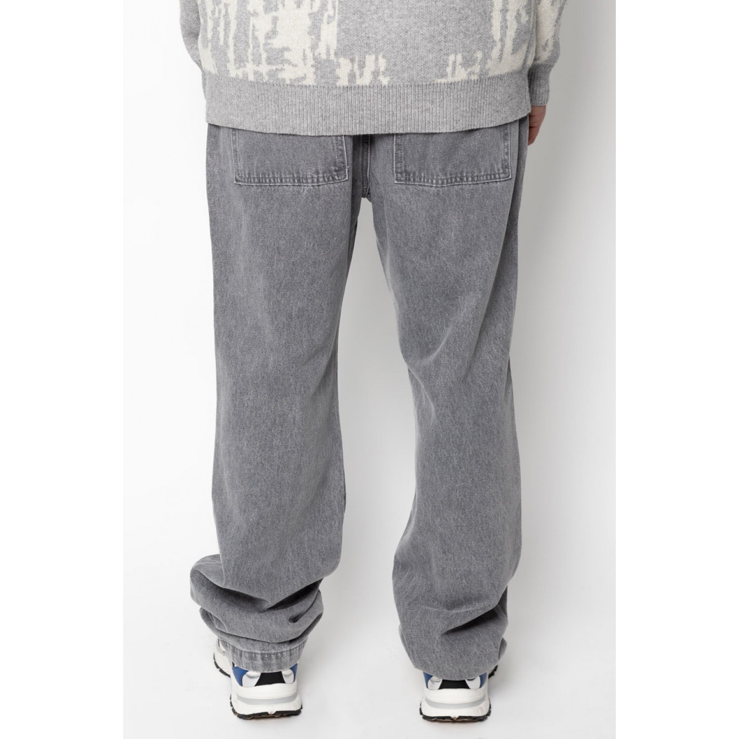 Life Style Butiken Ανδρικό Jean Παντελόνι Baggy LS14954 Γκρι