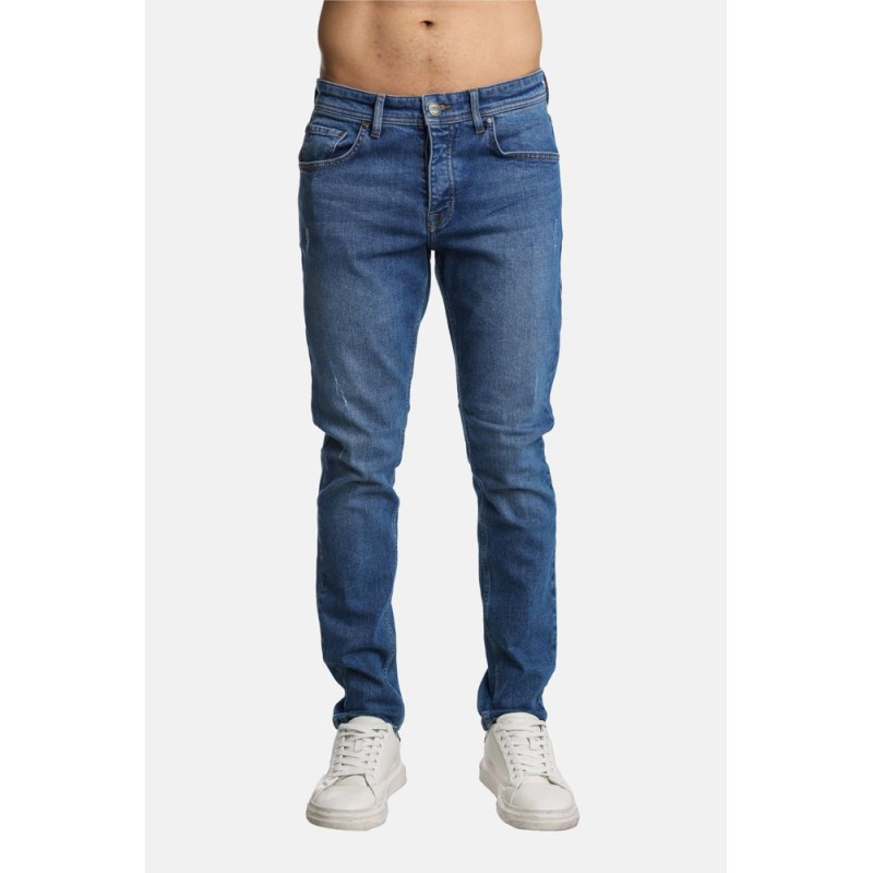 Paco & Co 2441300 Ανδρικό Jean παντελόνι Μπλε Κανονική Γραμμή