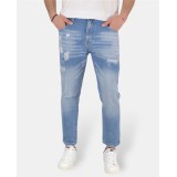 Ανδρικό Ξεβαμμένο Loose Jeans ANDREA FALCO AF0958L Ανοιχτό Μπλε 1
