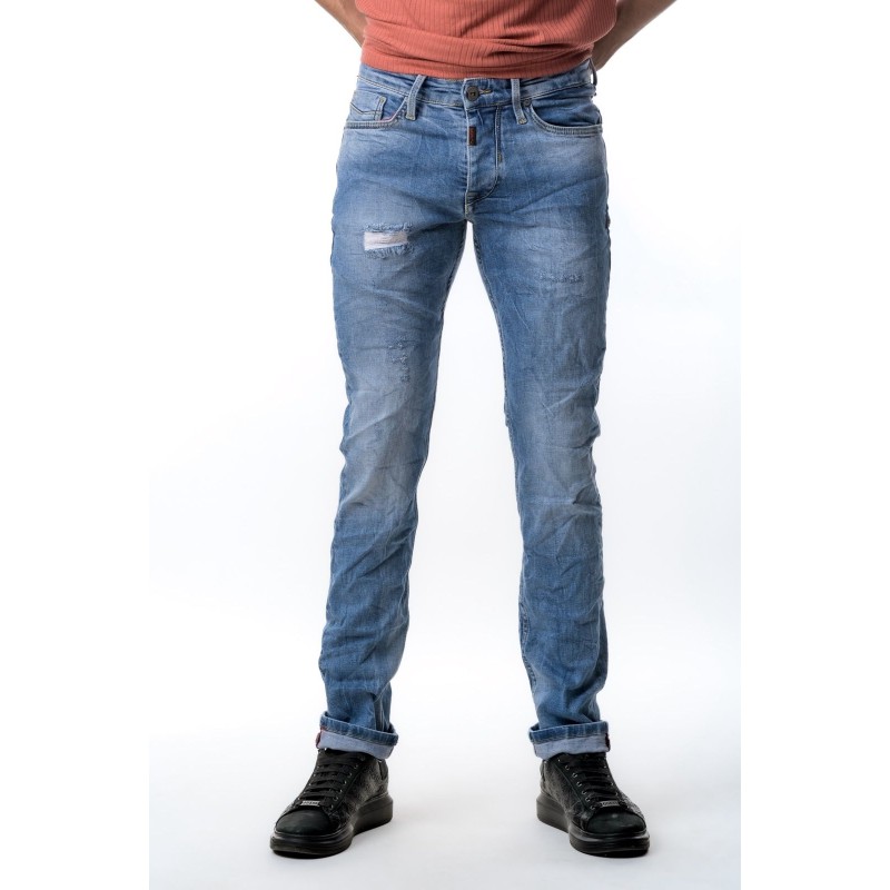 Life Style Butiken 725  Ανοιχτό Μπλε Ανδρικό Jean παντελόνι Κανονική Εφαρμογή Ανδρικά