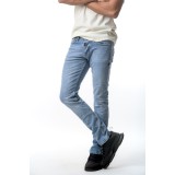 Life Style Butiken 730 Μπλε Ανδρικό Jean παντελόνι ξεβαμμένο Comfort Fit 4