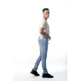 Life Style Butiken 730 Μπλε Ανδρικό Jean παντελόνι ξεβαμμένο Comfort Fit 3