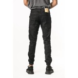 Life Style Butiken Ανδρικό Παντελόνι Jean με Λάστιχο στον Αστράγαλο LS1800 Black Άνετη Εφαρμογή 3