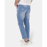 Ανδρικό Ξεβαμμένο Loose Jeans ANDREA FALCO AF0958L Ανοιχτό Μπλε 3