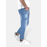 Ανδρικό Ξεβαμμένο Loose Jeans ANDREA FALCO AF0957L Ανοιχτό Μπλε 2