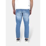 Ανδρικό Ξεβαμμένο Loose Jeans ANDREA FALCO AF0957L Ανοιχτό Μπλε 3