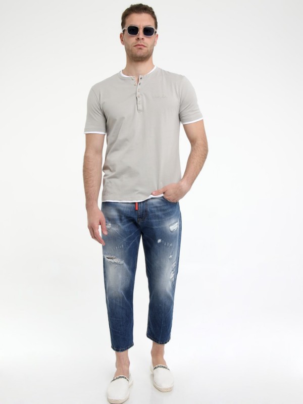 Ανδρικό jean slouchy Tresor 5413 Μπλε