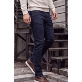 Life Style Butiken Ανδρικό Παντελόνι Jean Slim Fit Ελαστικό LS12057 DARK BLUE 1