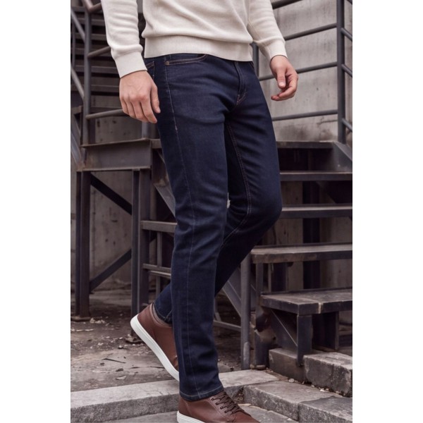 Life Style Butiken Ανδρικό Παντελόνι Jean Slim Fit Ελαστικό LS12057 DARK BLUE