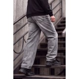 Life Style Butiken Ανδρικό Τζιν Παντελόνι Baggy 100% Βαμβακερό Σταθερό Denim LS181333 Γκρι Washed 2