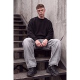 Life Style Butiken Ανδρικό Τζιν Παντελόνι Baggy 100% Βαμβακερό Σταθερό Denim LS181333 Γκρι Washed 5