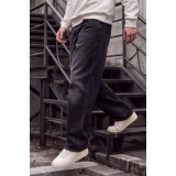 Life Style Butiken Ανδρικό Τζιν Παντελόνι Baggy 100% Βαμβακερό Σταθερό Denim LS181333 Μαύρο Washed 2