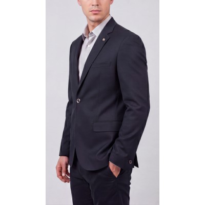 Life Style Butiken Ανδρικό Βαμβακερό Σακάκι LS11002 BLUE BLACK