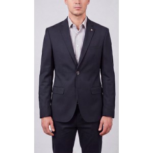 Life Style Butiken Ανδρικό Βαμβακερό Σακάκι LS11002 BLUE BLACK Ανδρικά