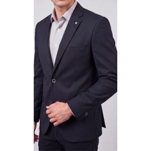 Life Style Butiken Ανδρικό Βαμβακερό Σακάκι LS11002 BLUE BLACK Ανδρικά