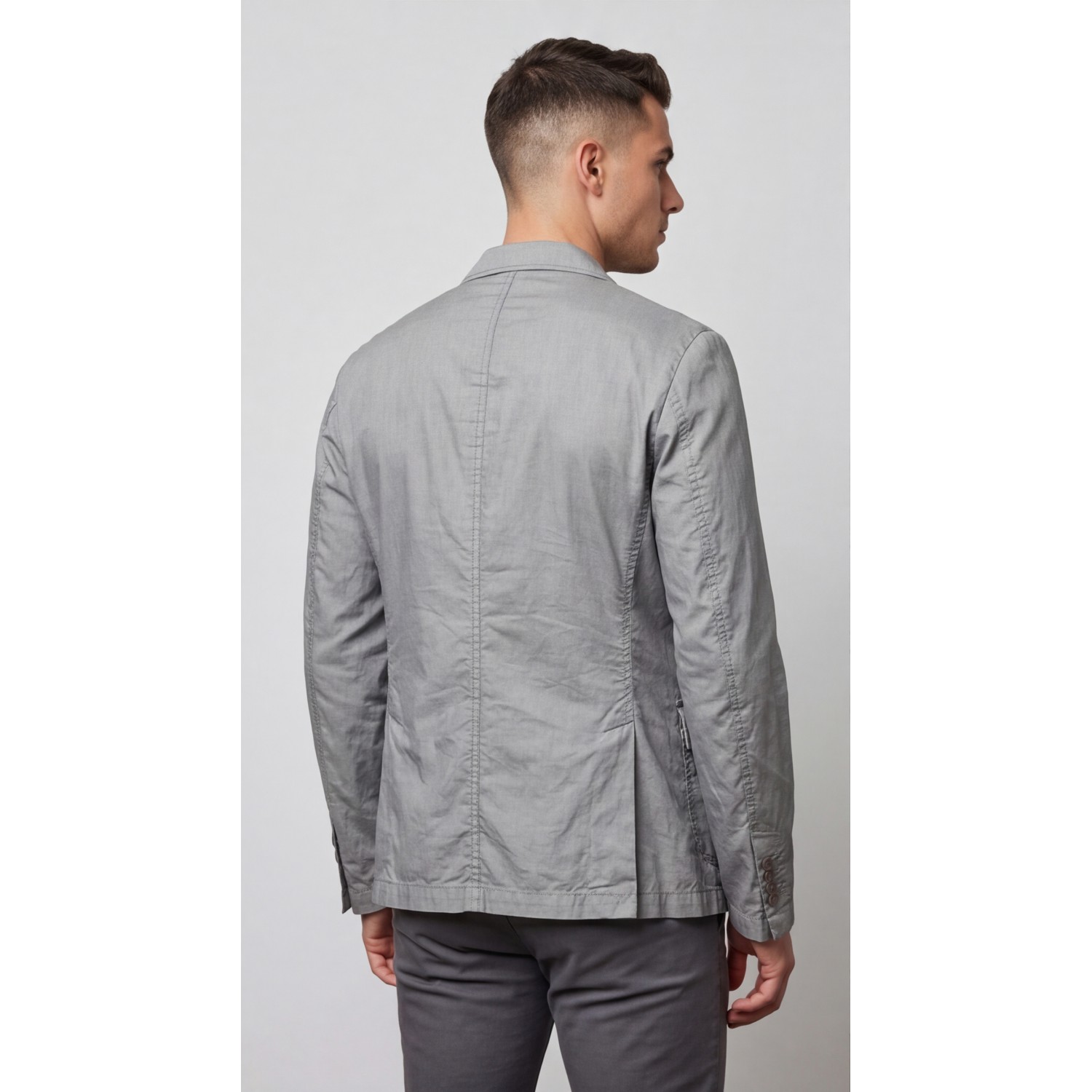 Life Style Butiken Ανδρικό Βαμβακερό Σακάκι LS11002 GREY Ανδρικά