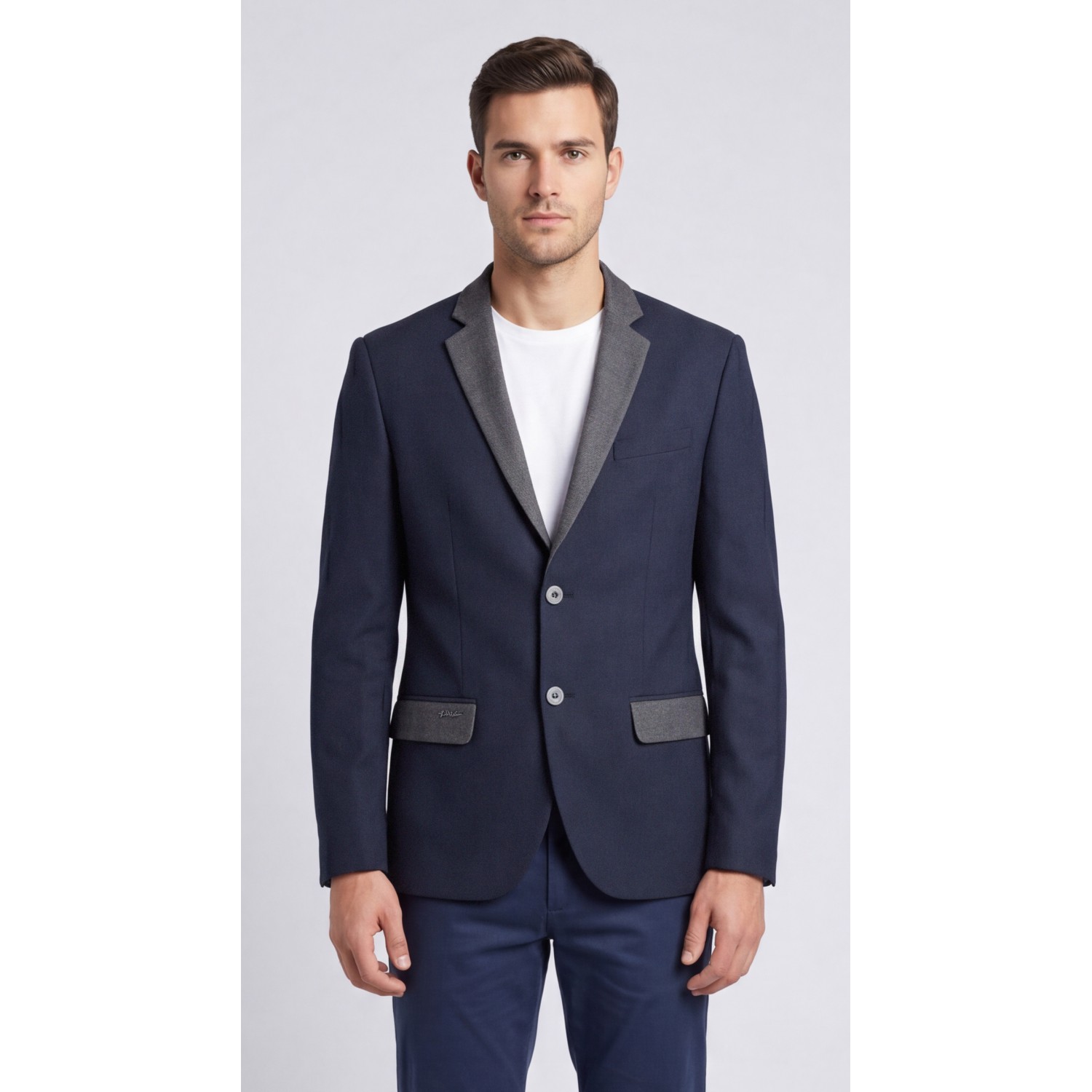 Life Style Butiken Ανδρικό Βαμβακερό Σακάκι LS11009 NAVY Ανδρικά