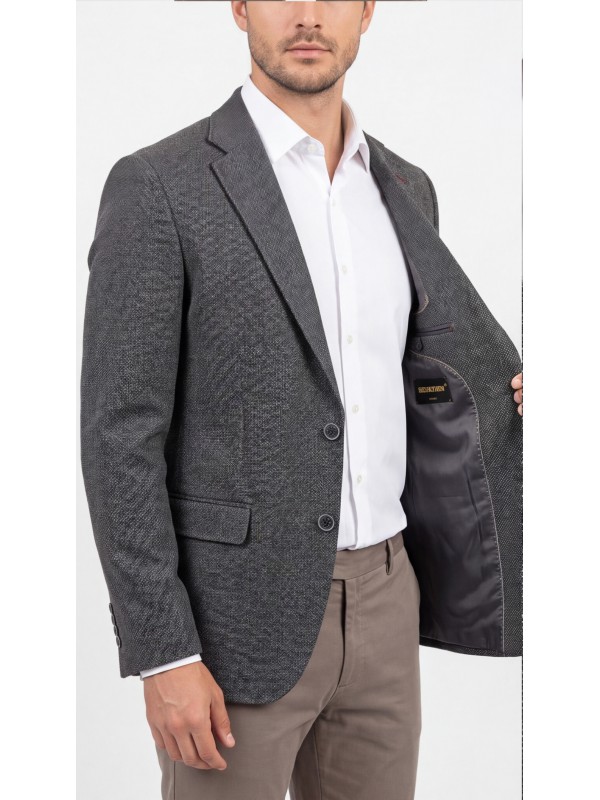 Life Style Butiken Ανδρικό Μάλλινο Σακάκι LS11094 GREY