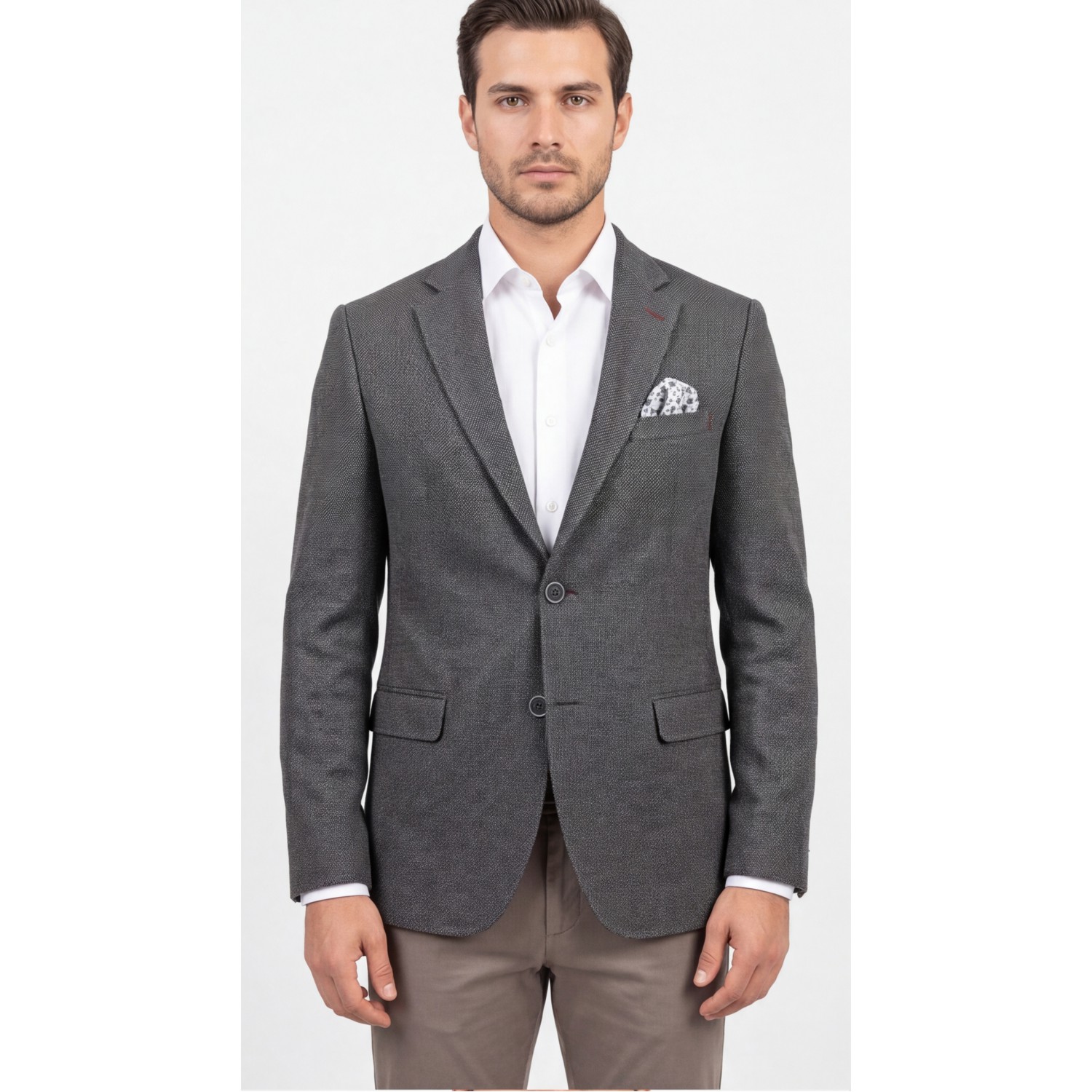 Life Style Butiken Ανδρικό Μάλλινο Σακάκι LS11094 GREY Ανδρικά