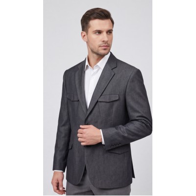 Life Style Butiken Ανδρικό Βαμβακερό Σακάκι LS11300 GREY