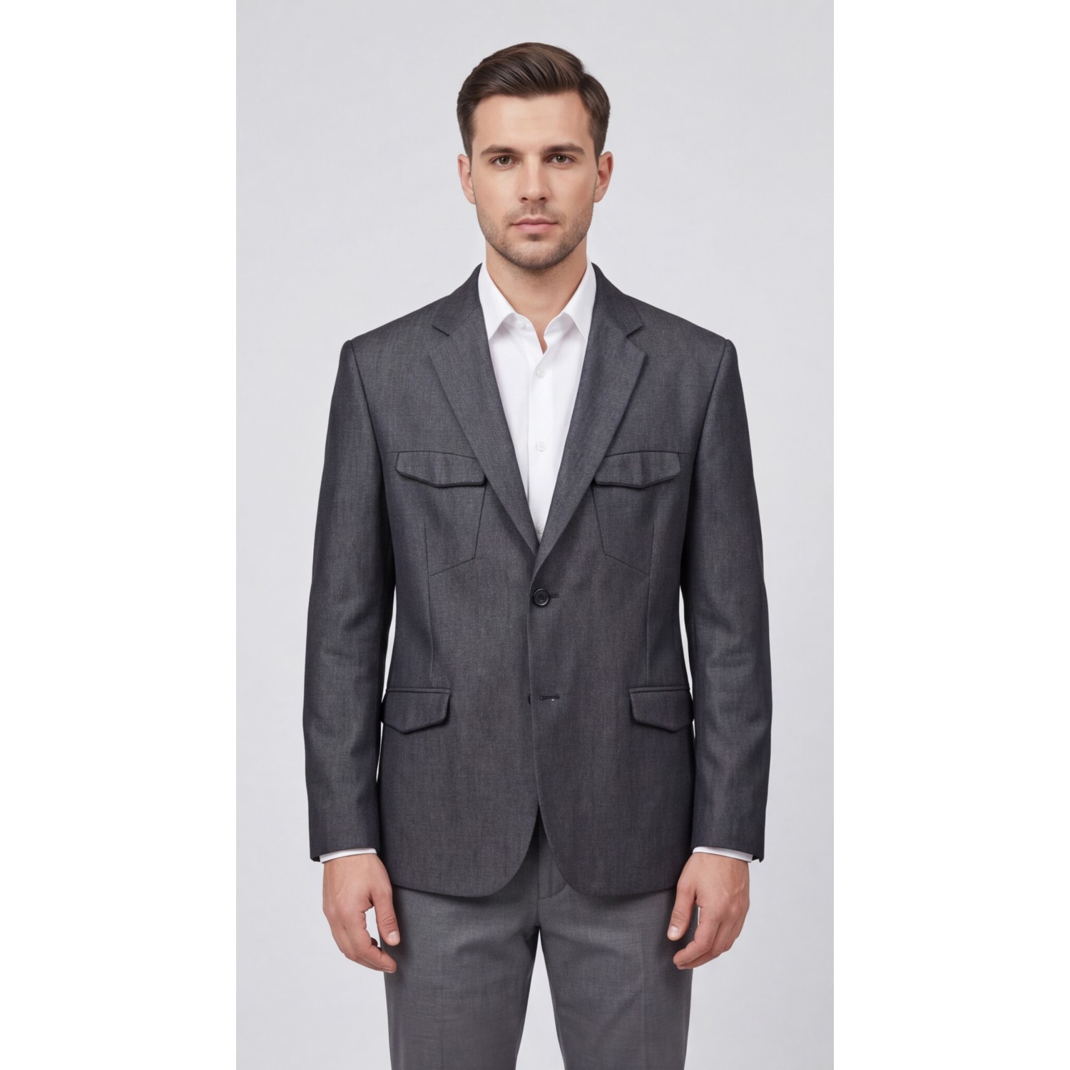 Life Style Butiken Ανδρικό Βαμβακερό Σακάκι LS11300 GREY Ανδρικά