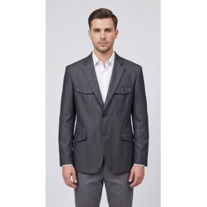 Life Style Butiken Ανδρικό Βαμβακερό Σακάκι LS11300 GREY Ανδρικά