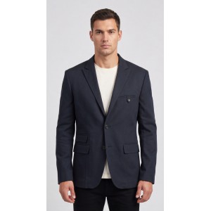 Life Style Butiken Ανδρικό Βαμβακερό Σακάκι LS11429 BLUE BLACK Ανδρικά