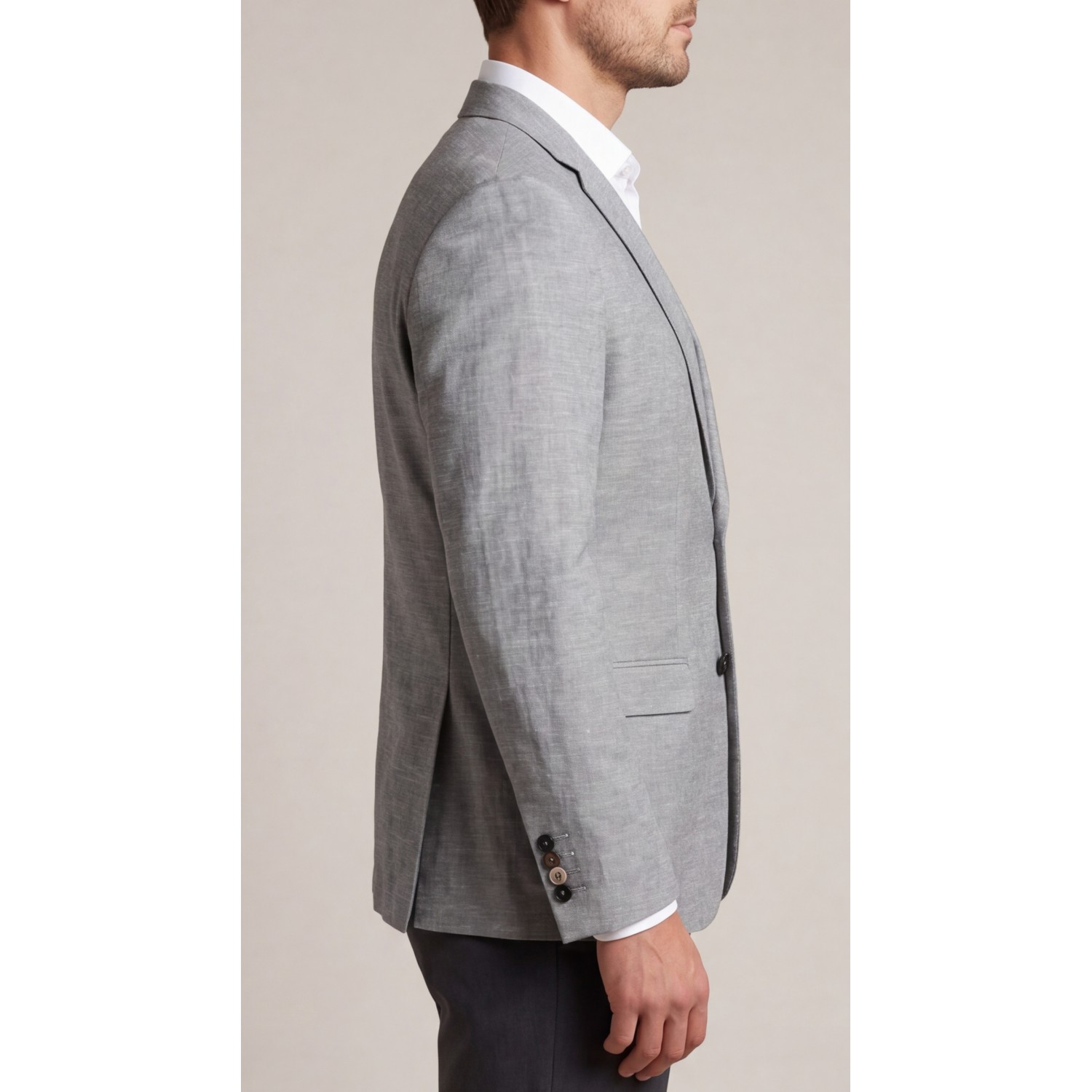 Life Style Butiken Ανδρικό Λινό Σακάκι LS11430 GREY Ανδρικά