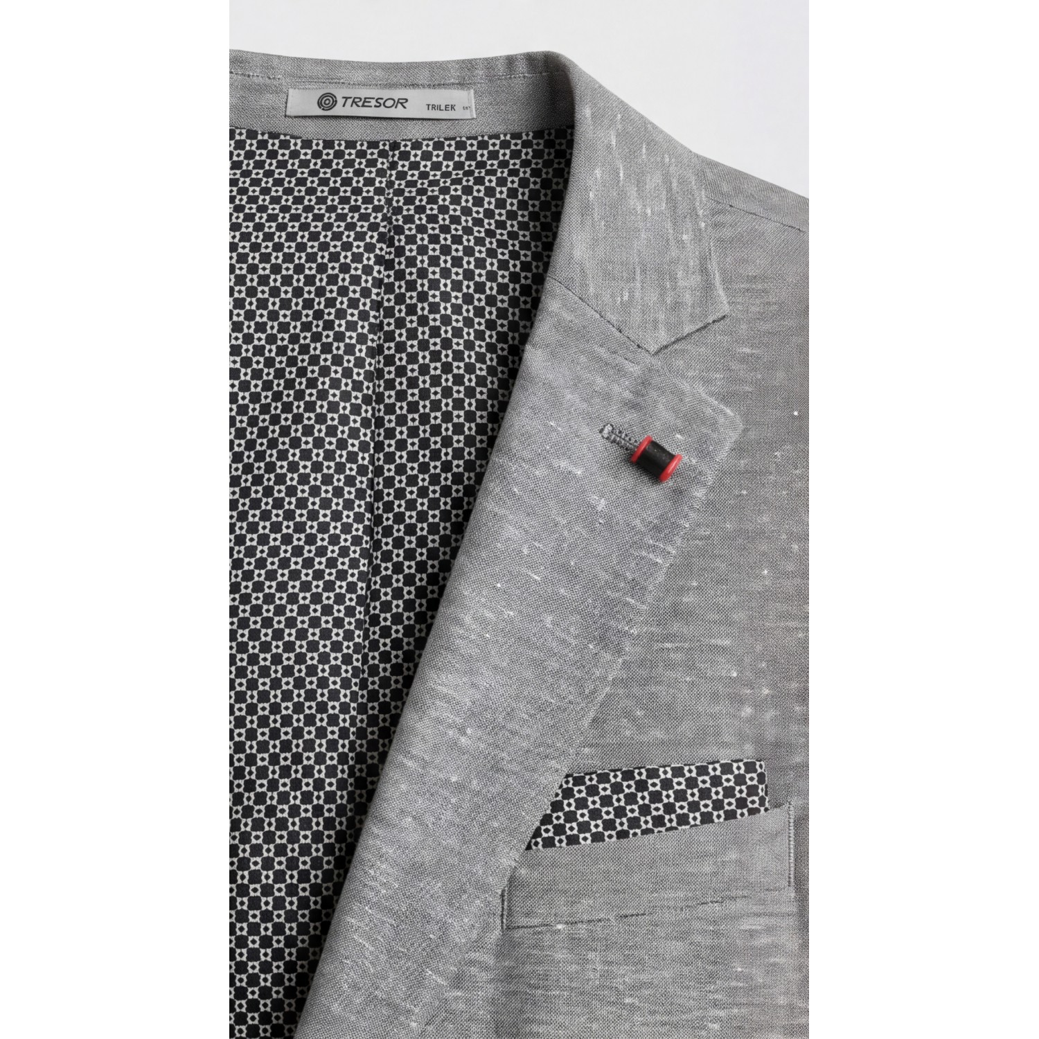 Life Style Butiken Ανδρικό Λινό Σακάκι LS11430 GREY Ανδρικά